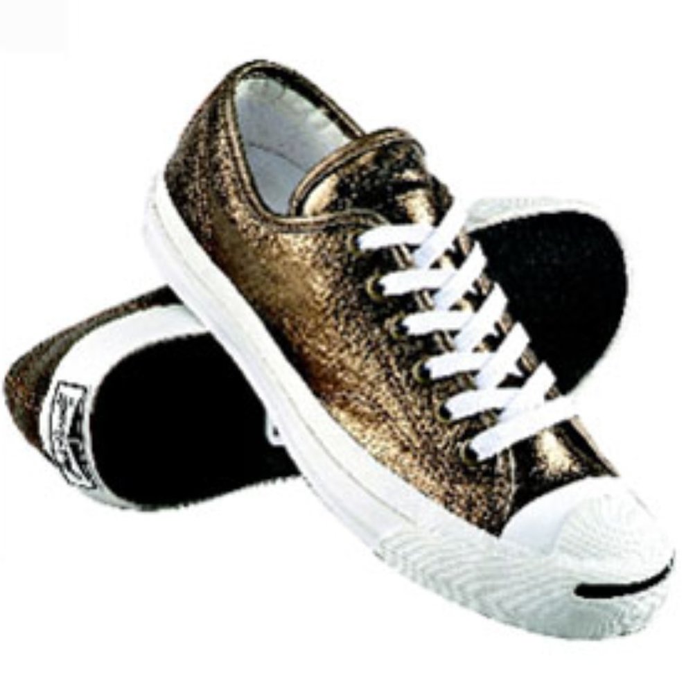 Jack Purcell Metallic Low Top Converse in Bronze/Gold
